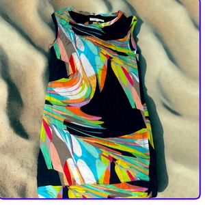 Trina Turk Multicolor Abstract Mini Dress